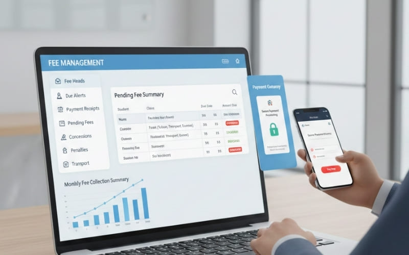 school erp fee management process india